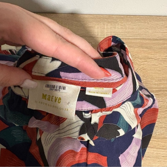 Anthropologie Maeve Peplum Blouse Cheyenne M - Picture 3 of 4